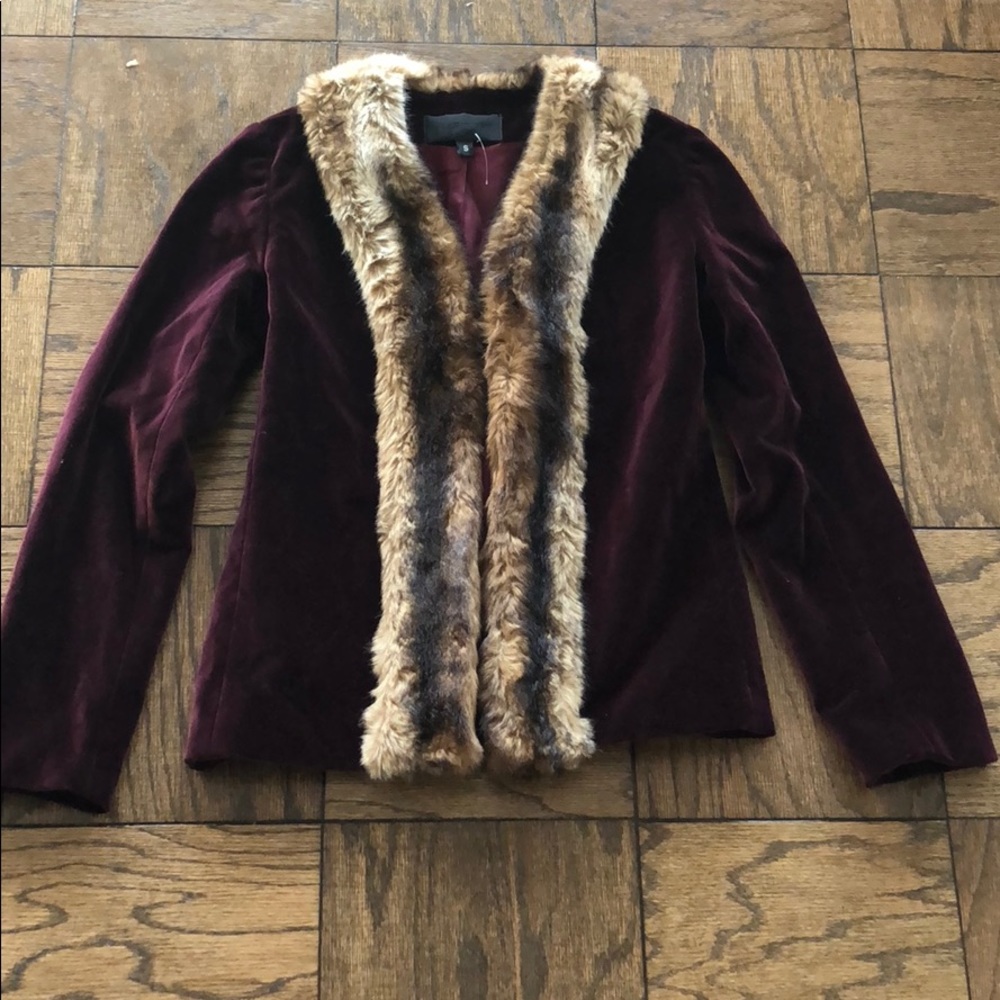 Jill Stuart velvet fur jacket